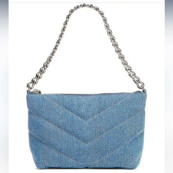 NWT Rebecca Minkoff Edie Denim Chain Crossbody Bag - Picture 2 of 16